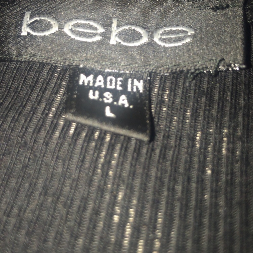 BEBE long sleeve black shirt